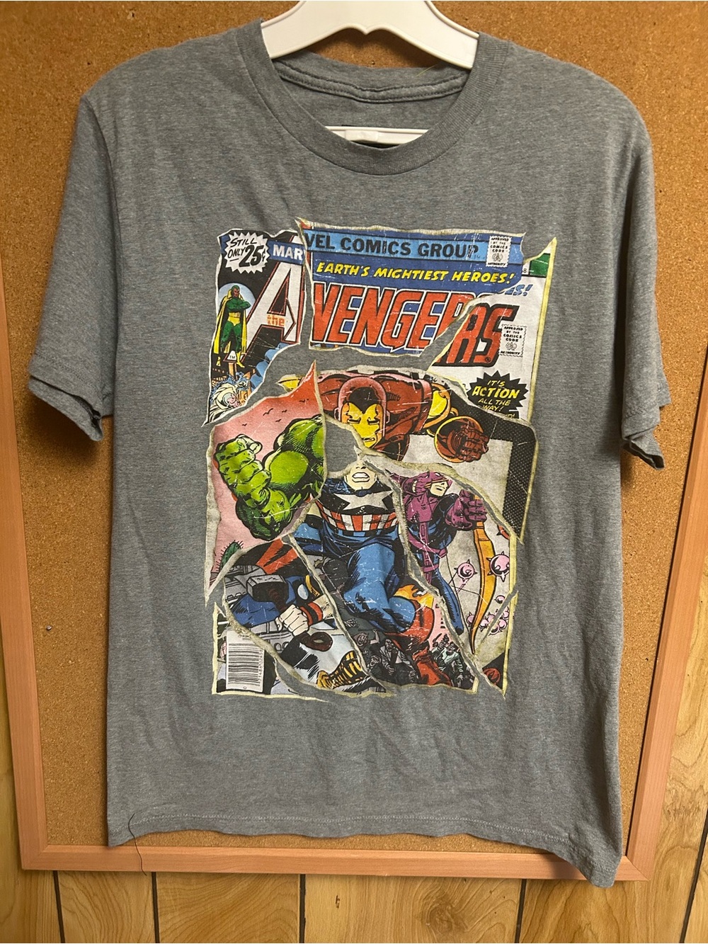 Marvel Grey Logo Crewneck Tee